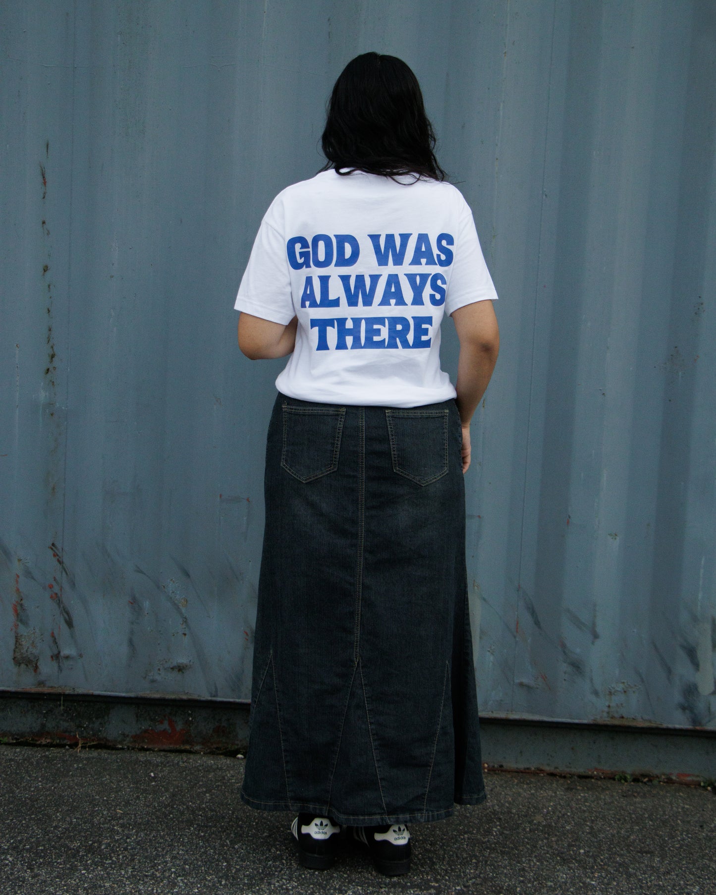 WHITE GOD WAS ALWAYS THERE OVERSIZED TEE