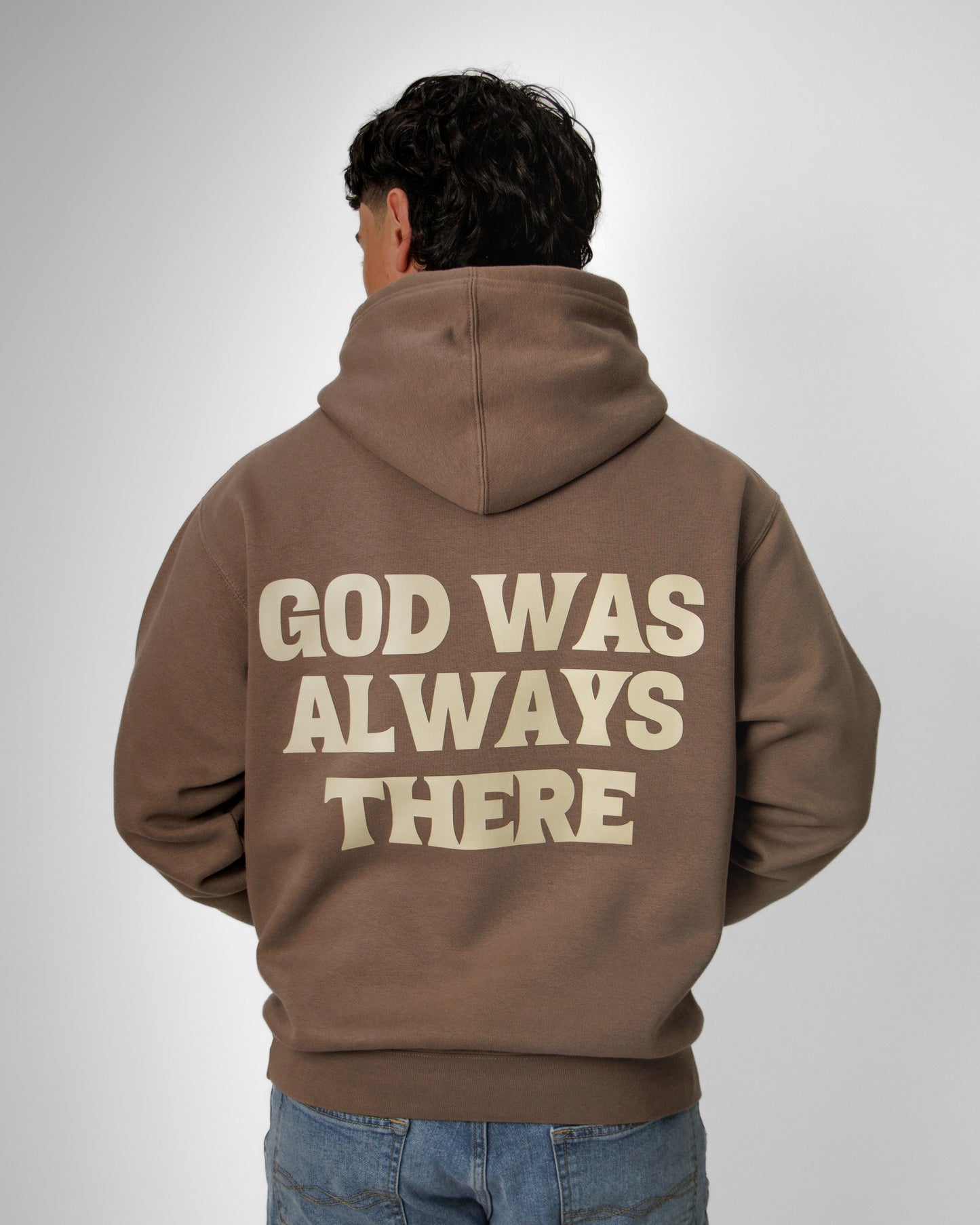 GOD WAS ALWAYS THERE OVERSIZED HOODIE